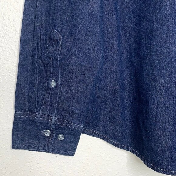 The Rock TEREMANA TEQUILLA Denim SHIRT L Dwayne Johnson Small Batch Distillery - Picture 4 of 5